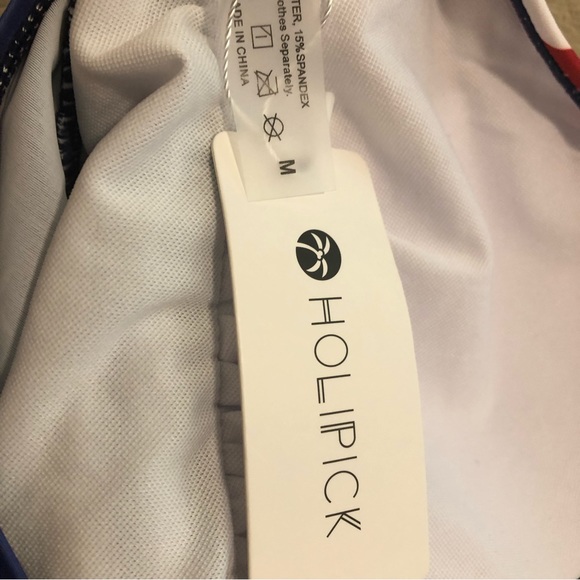 NWT Patriotic Print Halter/Dual Look Swimsuit - Picture 6 of 8